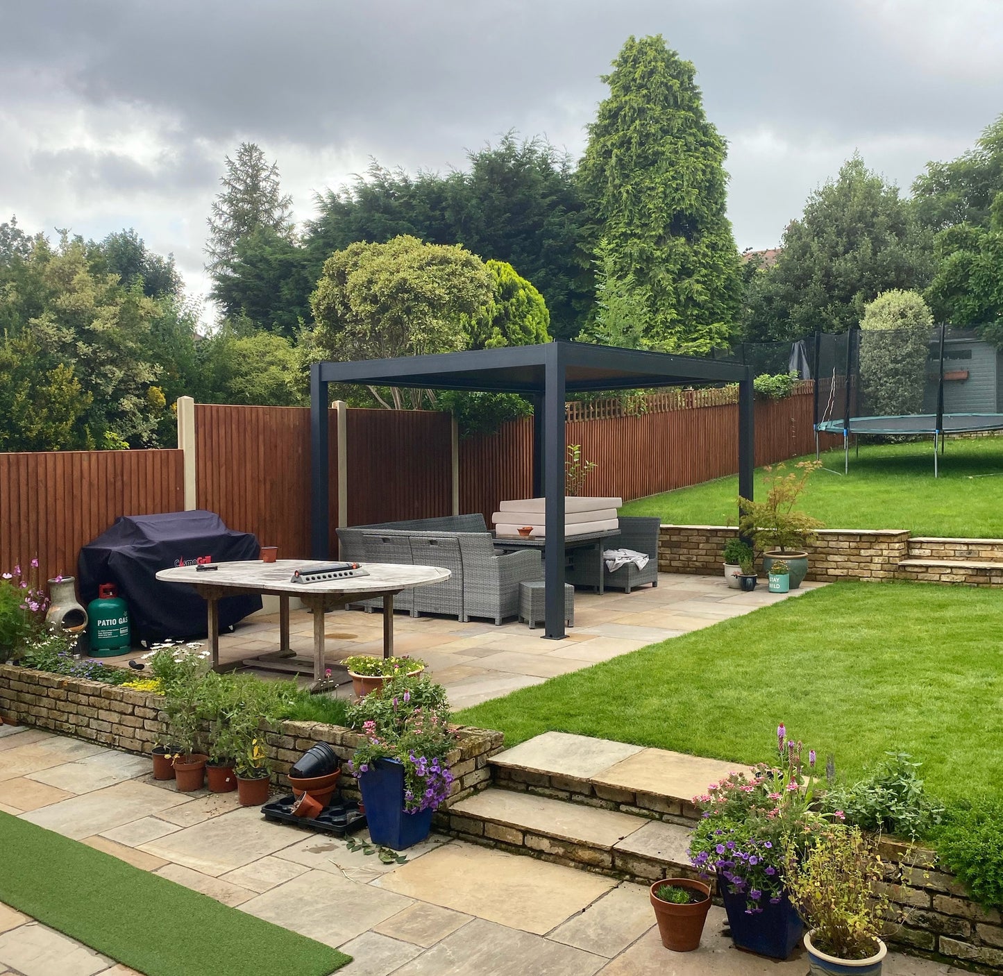 Pergola STYLISH PRO+ 3x3m Motorizzata Led Autoportante Antracite