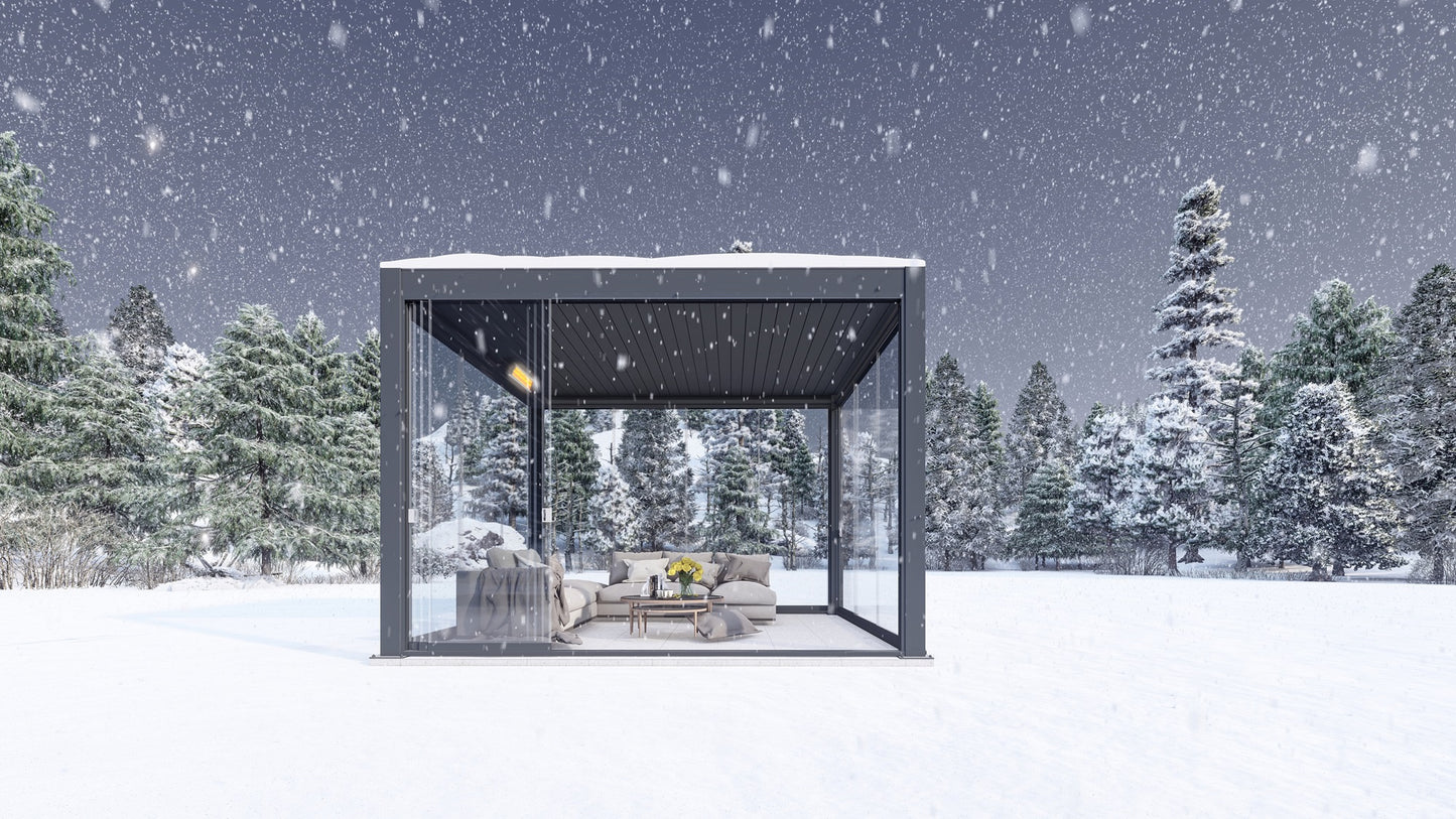 Pergola DELUXE PRO+ 3x4m Motorizzata Led Autoportante Antracite