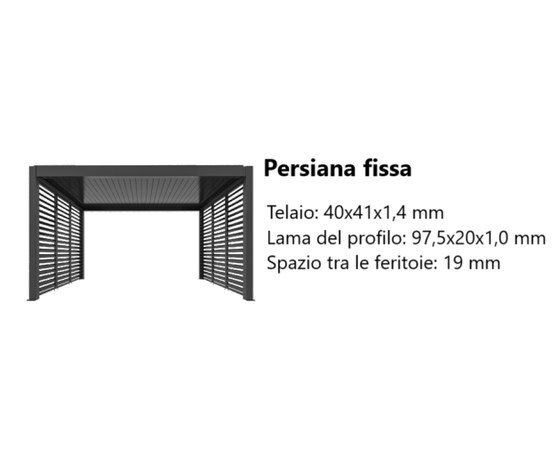 Frangisole Persiana Fissa Lato 4m Antracite