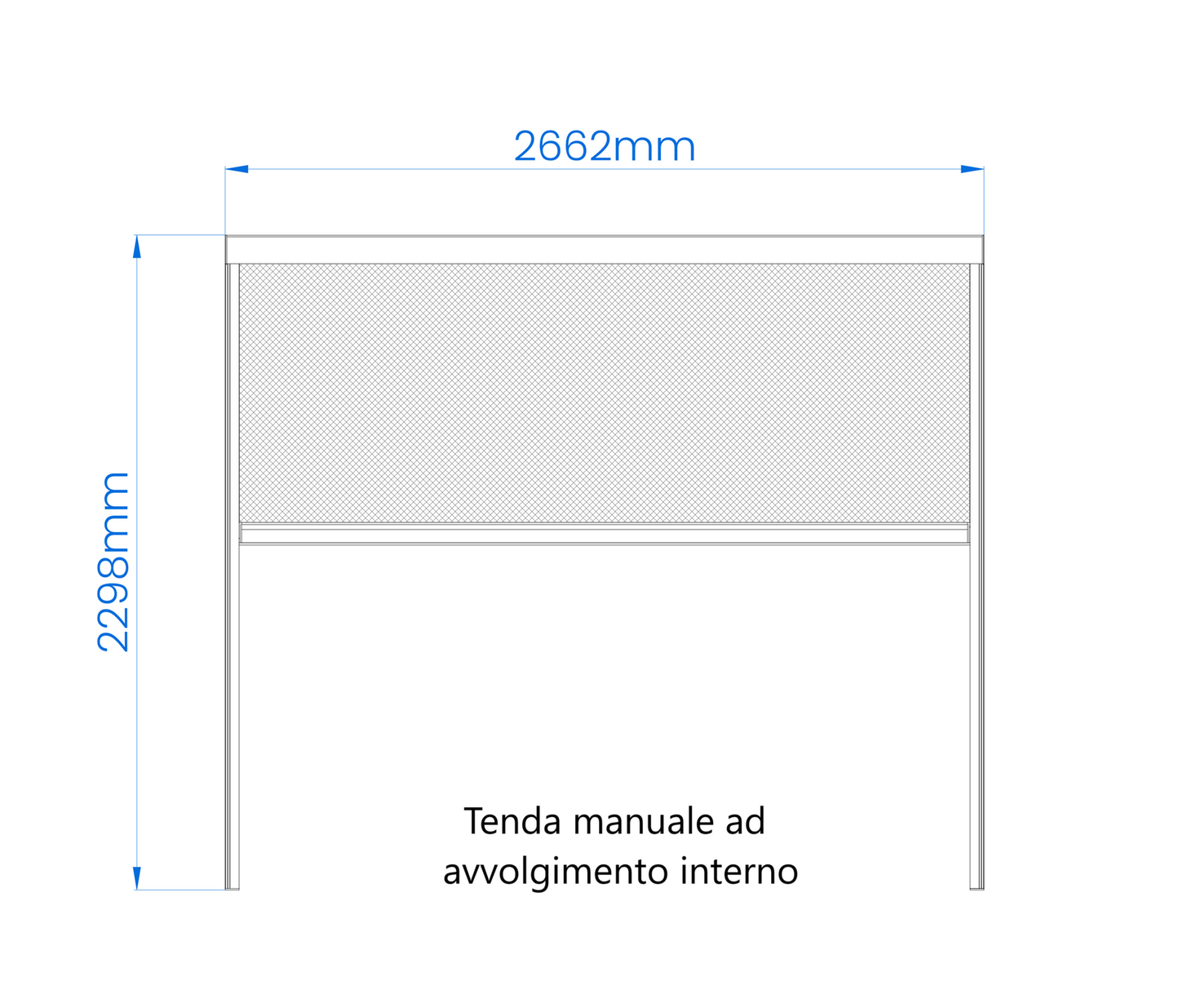 Tenda Lato 3m Manuale Antracite