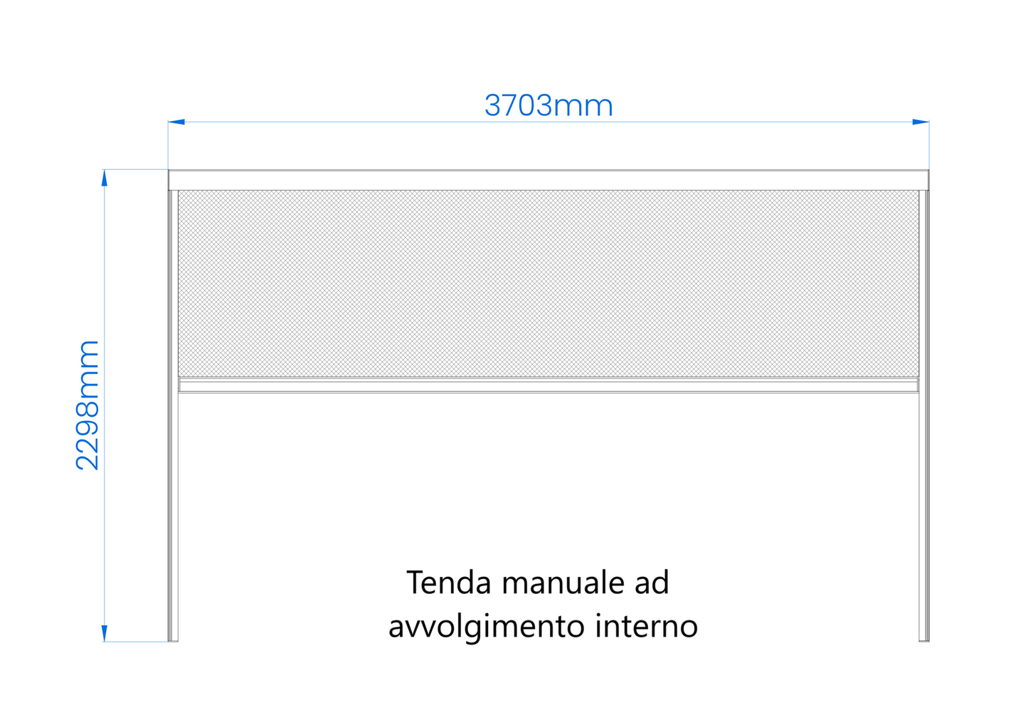 Tenda Lato 4m Manuale Antracite