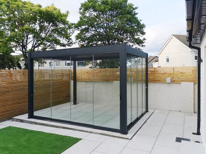 Pergola DELUXE PRO+ 3x3m Motorizzata Led Autoportante Antracite