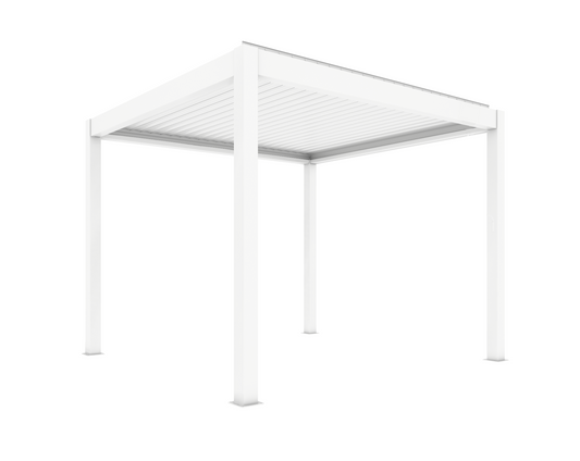 Pergola DELUXE PRO+ 3x3m Motorizzata Led Autoportante Bianca
