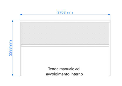 Tenda Lato 4m Manuale Antracite
